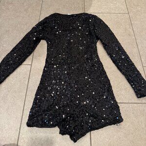 Black Sequin Romper.